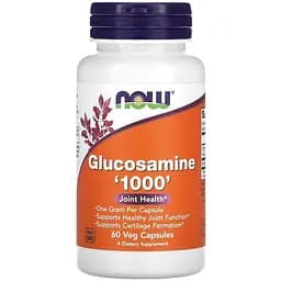Препарат для суглобів і зв'язок NOW Glucosamine 1000 mg, 60 вегакапсул