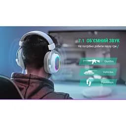 Навушники Fifine RGB білі (H6W) - мініатюра 12