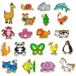 Набор магнитов Viga Toys Зверята, 20 шт (58923)
