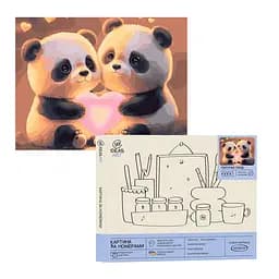 Набір для розпису по номерах "Парочка панд" 40*50 см, IDEA2-GX47067, ТМ "99IDEAS"