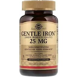 Залізо Solgar Gentle Iron 25 мг 180 капсул