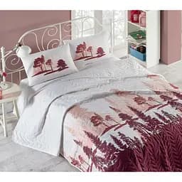 Покрывало Eponj Home Doga с наволочкой бордовый 220 х 160 см (svt-2000022254816)