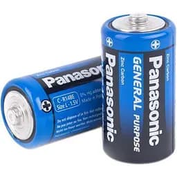 Батарейка солевая PANASONIC R14 коробка 1x2 шт.