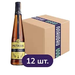 Упаковка бренди Metaxa 5 звезд 38% 8.4 л (0.7 л х 12 шт.)