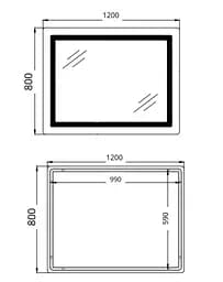 Дзеркало Qtap Cardinal (CA2) прямокутне з LED-підсвічуванням Touch QT0478C1208048454 - мініатюра 9