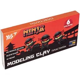 Пластилин Yes Ninja, 6 цветов, 120 г (540624)