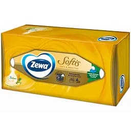 Серветки косметичні Zewa Softis чотиришарові 80 шт. - мініатюра 2