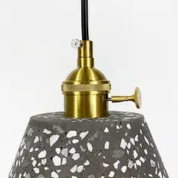 Підвіс Terrazzo Cono із сірим бетонним плафоном в стилі Ар-деко Line.F MJ 165/1 BK - мініатюра 7