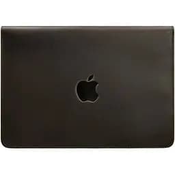 Кожаный чехол-конверт BlankNote на магнитах для MacBook 13 Темно-коричневый Crazy Horse