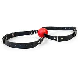 Подвійний кляп Art of Sex - Twins, натуральна шкіра