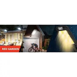 Сонячний світлодіодний світильник Red Garden P4 з датчиком руху та сутінків, 240 COB LED, пульт, IP65 - мініатюра 9
