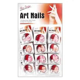 Накладні нігті френч із клеєм Art Nails упаковка 12 шт.