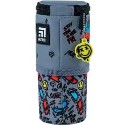 Пенал мягкий Kite Skateboard Tricks 19x8x8 см серый (K24-684-2)