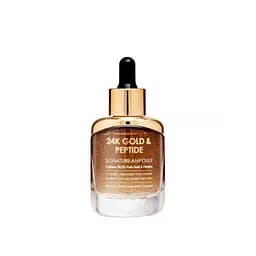 Сироватка для омолодження шкіри з золотом і пептидами 24K Gold and Peptide Signature Ampoule FarmStay 35 мл