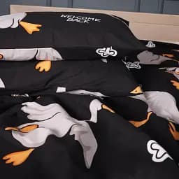 Наволочка MirSon Ranforce Elite 17-0692 Welcome Back 40х40 см чорна з принтом (2200010455144)