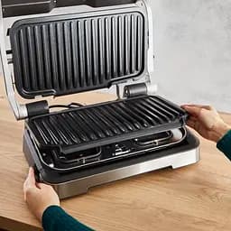 Гриль Tefal притискний OptiGrill 2in1 XL 2200Вт з'ємні пластини сенсор товщини продуктів метал (GC782D30) - мініатюра 5