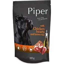 Влажный корм Dolina Noteci Piper консервы для собак с куриными сердцами и шпинатом 500 г