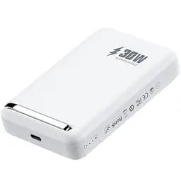 Портативний ЗП Power Bank Wiwu Wi-P031 Magnetic з БЗП Qi2 30W 10000 mAh White - мініатюра 7