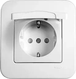 Розетка із заземленням із захисною кришкою зі шторками VIKO Rollina Білий (90420012)