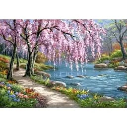 Набір для творчості Алмазна мозаїка повна викладка на підрамніку Весняне натхнення 40 * 50 см