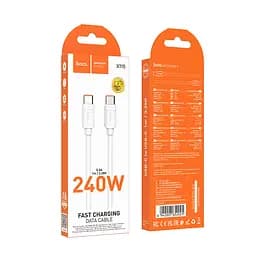 Кабель Hoco X115 Surpass 240W fast charging data cable Type-C to Type-C Білий - мініатюра 2