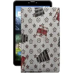 Чохол StatusCASE з екошкіри для планшету Bravis NB851 8 3G Луі-Вітон-білий