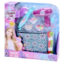 Набор для творчества Набор парикмахера, бусины, нити, устройство для плетения, фен, расческа