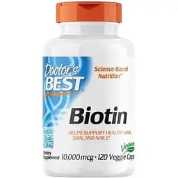 Вітаміни та мінерали Doctor's Best Biotin 10000 IU, 120 вегакапсул
