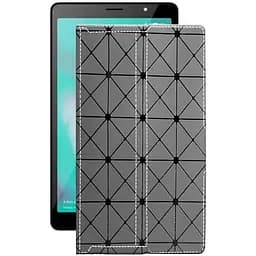 Чохол StatusCASE з екошкіри для планшету Tecno Tab P704a 4G Сірий ромб