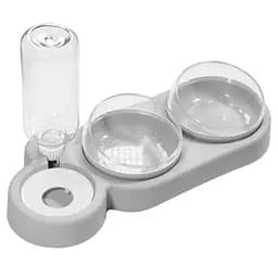 Подвійна миска для тварин Semi Animal Bowl Grey з автоматичною напувалкою 500 мл