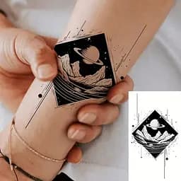 Набір дитячих тимчасових тату Чорні міні №3 black-tattoo-mini-set-3-3, 30 штук по 9,5*5,5 см - мініатюра 8