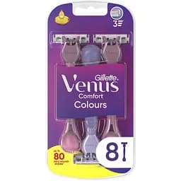 Одноразові станки для гоління жіночі Venus Comfort Colours 8 шт.