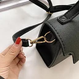 Жіноча сумка через плече крос-боді з екошкіри Lilly P2-14067904A Чорна - мініатюра 5