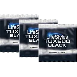 Презервативы Lifestyles Tuxedo 3 шт. черные (ROZ6400229589)