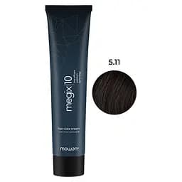 Фарба для волосся з низьким вмістом аміаку Megix10 Mowan 5.11 інтенсивний світлий попелястий коричневий