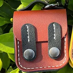 Шкіряний футляр Briefcase для навушників AirPods 1/2 Brown / Black - мініатюра 2