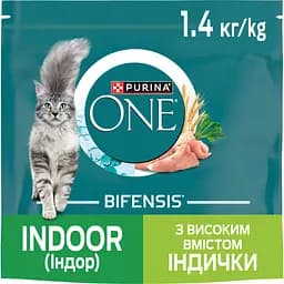 Сухий корм Purina One Indoor Bifensis з високим вмістом індички для дорослих котів, які живуть у приміщенні 1.4 кг