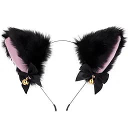 Косплей аксесуар Cat ears Котячі Вушка чорні AC CE 06