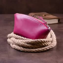 Жіноча косметичка зі шкіри Amelin Grande Pelle 11301 фуксія - мініатюра 6