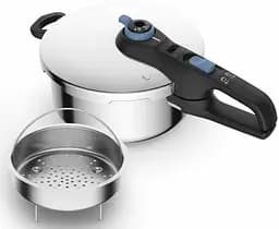 Скороварка Tefal Secure Trendy 4л з паровим кошиком нержавіюча сталь пластик kuh0014753 - мініатюра 2
