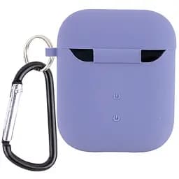 Силіконовий футляр з мікрофіброю для навушників Airpods 1/2 Сірий / Lavender Gray - мініатюра 2