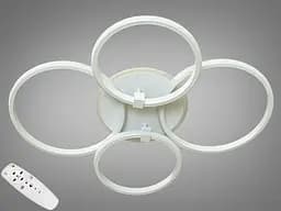 LED люстра стельова з диммерным пультом і підсвічуванням Diasha 7016/4WH LED 3color dimmer