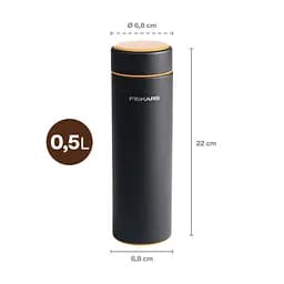 Термос Fiskars On-the-go 0.5 л чорний (1078699) - мініатюра 4
