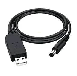 USB переходник-кабель 5V–12V DC 5.5×2.1 мм питание роутера / Wi-Fi без света (Power Bank адаптер)