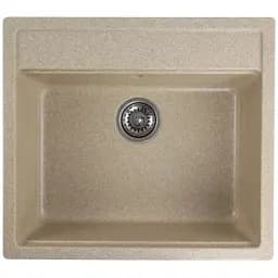 Кухонна мийка Platinum 5751 Nika гранітна глянцева з кріпленням 57x51 см бежева (000031357)