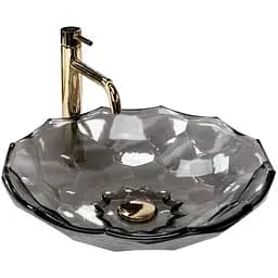 Умывальник Rea Arctic Black накладной REA-U5068, Прозрачный