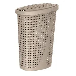 Кошик для білизни 43L PAGLIA 31,5x40x60h з кришкою, бежевий