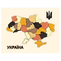 Набор для творчества Rosa Talent Карта Украины 3D цвета металлики 30.5х37.5 см (4823098532521)