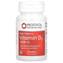 Вітамін Д3 Protocol for Life Balance Vitamin D3 5000 МО 30 гелевих капсул