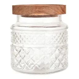 Ємність S&T кругла з деревяною кришкою 1.1 л (32259)